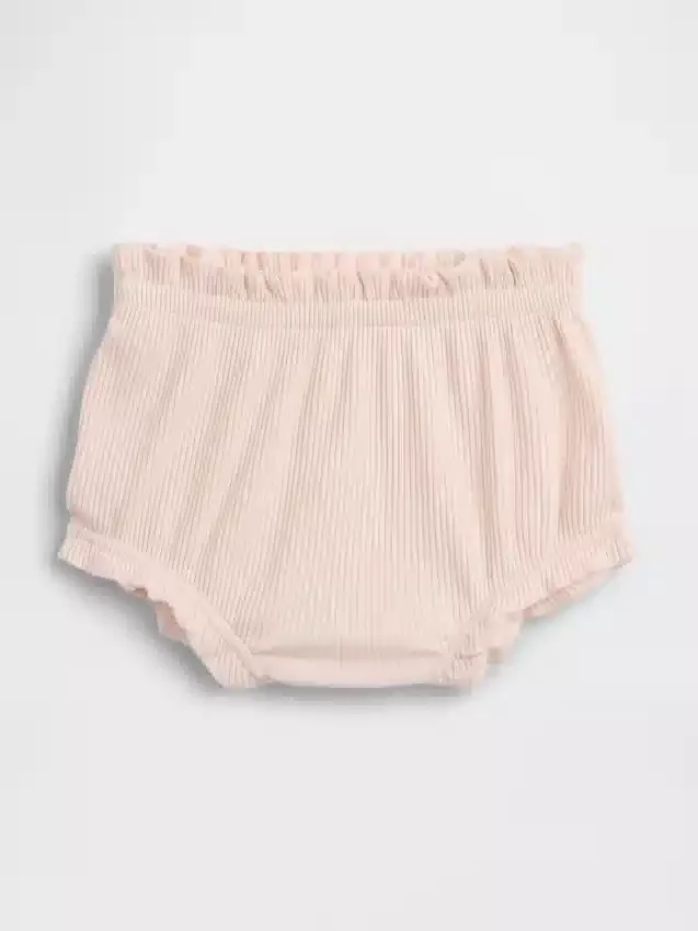 Baby First Favorites : bloomers à volants en maille finement côtelée