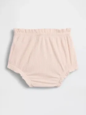 Baby First Favorites : bloomers à volants en maille finement côtelée