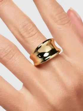 Bague Wade dorée Ana Luisa
