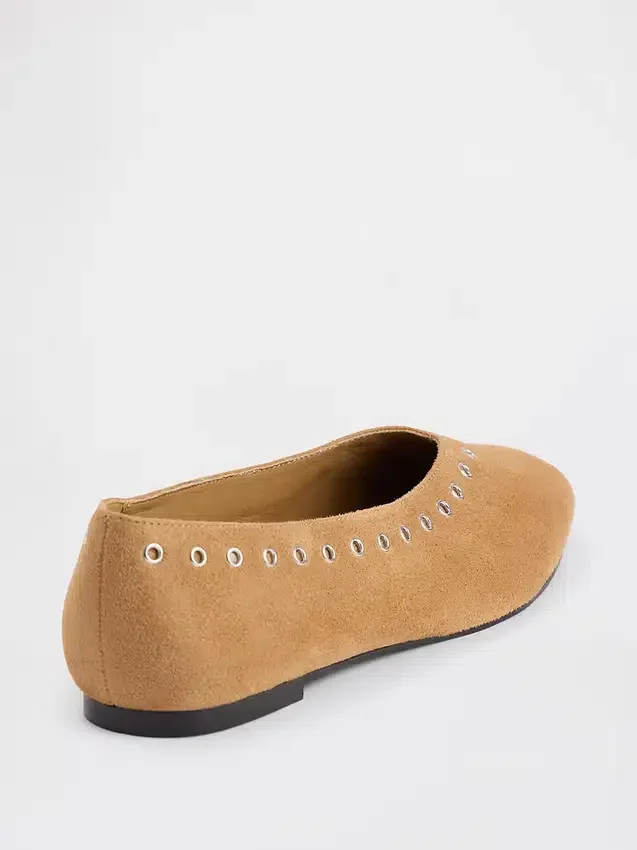 Ballerines en daim vegan