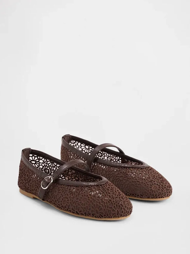 Ballerines Mary Jane en crochet pour enfants