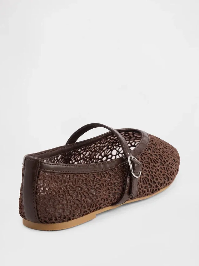 Ballerines Mary Jane en crochet pour enfants