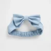 Bandeau en denim pour bébé avec nœud