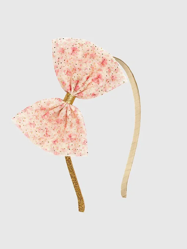 Bandeau Sweet Wink à nœud en tulle à petits motifs floraux