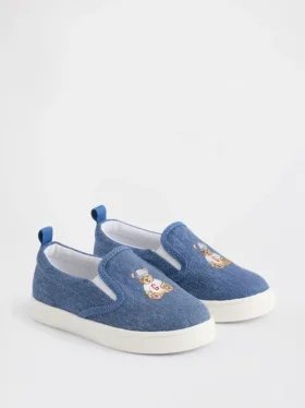 Baskets à enfiler Brannan Bear en denim pour tout-petits