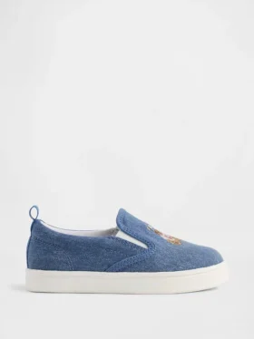 Baskets à enfiler Brannan Bear en denim pour tout-petits