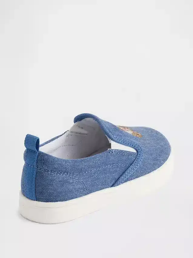 Baskets à enfiler Brannan Bear en denim pour tout-petits