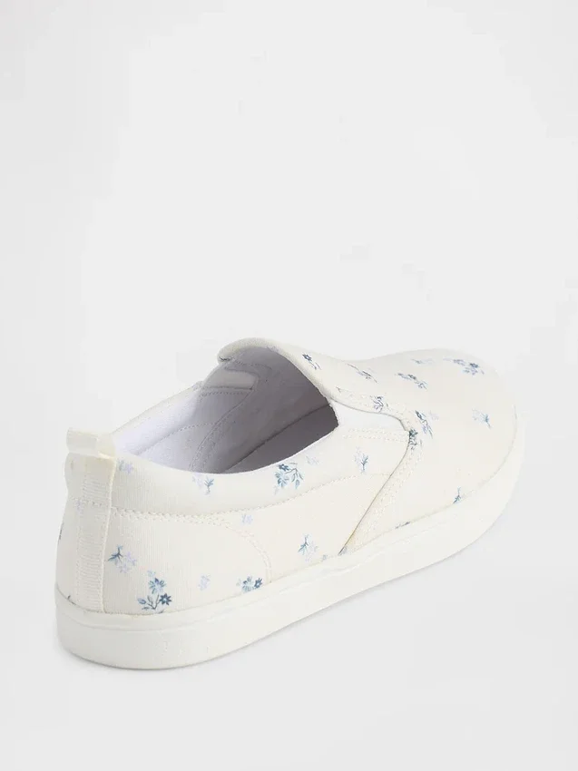 Baskets sans lacets à motif floral pour enfants