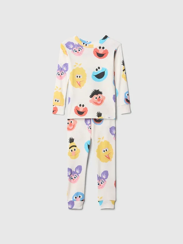 Bébé & Enfant Ensemble de pyjama en coton brossé bio Sesame Street