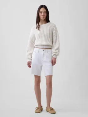 Bermuda ample ultra-doux à taille mi-haute de 8"