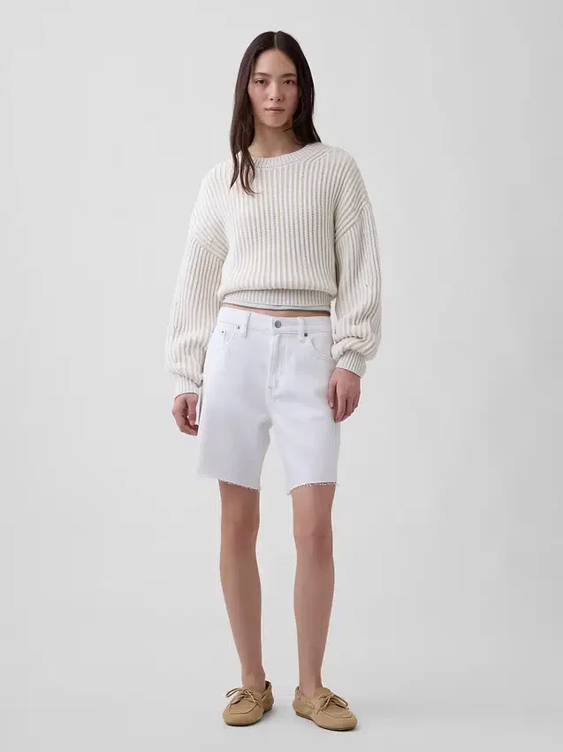 Bermuda ample ultra-doux à taille mi-haute de 8"