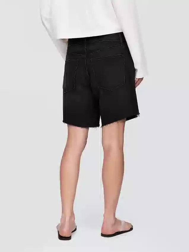 Bermuda en denim ample style années 90, taille mi-haute, 8"