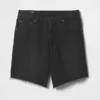 Bermuda en denim ample style années 90, taille mi-haute, 8"