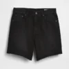 Bermuda en denim ample à taille mi-haute de 8"