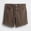 Bermuda en denim ample à taille mi-haute de 8"