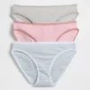 Bikini en coton bio extensible (lot de 3)