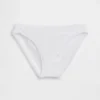 Bikini en coton stretch bio avec bordure en dentelle