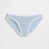 Bikini en coton stretch bio avec bordure en dentelle