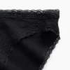 Bikini en coton stretch bio ultra-doux avec bordure en dentelle