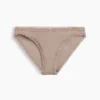 Bikini en coton stretch bio ultra-doux avec bordure en dentelle