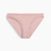 Bikini en coton stretch bio ultra-doux avec bordure en dentelle