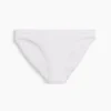 Bikini en coton stretch bio ultra-doux avec bordure en dentelle
