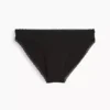 Bikini en coton stretch bio ultra-doux avec bordure en dentelle