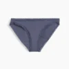 Bikini en coton stretch bio ultra-doux avec bordure en dentelle