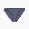 Bikini en coton stretch bio ultra-doux avec bordure en dentelle