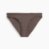 Bikini en coton stretch bio ultra-doux avec bordure en dentelle