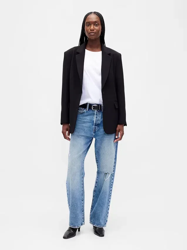 Blazer oversize en tissu bistretch