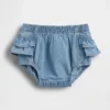 Bloomers à volants en denim pour bébé