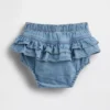 Bloomers à volants en denim pour bébé