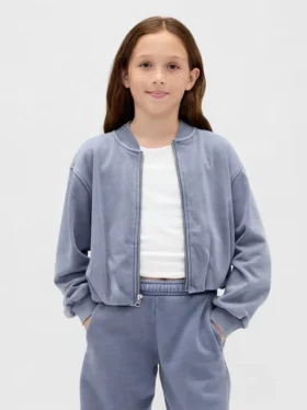 Blouson aviateur à capuche Vintagesoft pour enfant