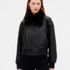 Blouson aviateur en cuir vegan