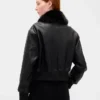 Blouson aviateur en cuir vegan