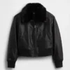 Blouson aviateur en cuir vegan