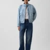 Blouson aviateur en denim oversize