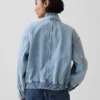 Blouson aviateur en denim oversize