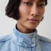 Blouson aviateur en denim oversize