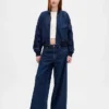Blouson aviateur en denim ultra-doux