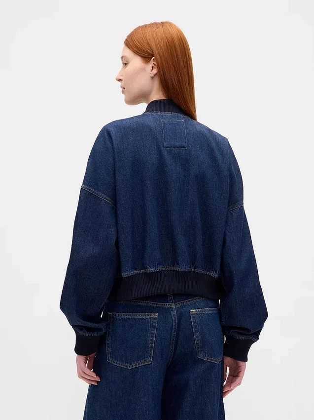 Blouson aviateur en denim ultra-doux