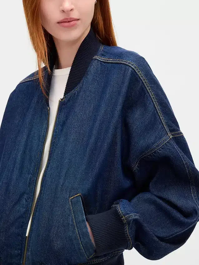 Blouson aviateur en denim ultra-doux