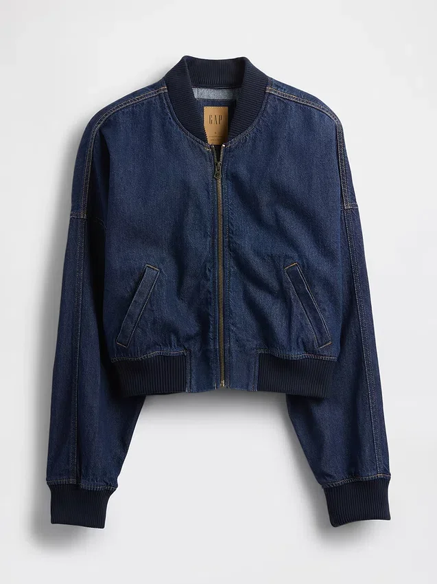 Blouson aviateur en denim ultra-doux
