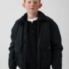 Blouson aviateur en toile doublé de sherpa pour enfant