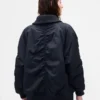 Blouson aviateur oversize à bordures en maille
