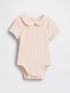 Body « Baby First Favorites » à col Claudine en maille finement côtelée