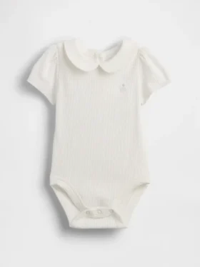Body « Baby First Favorites » à col Claudine en maille finement côtelée