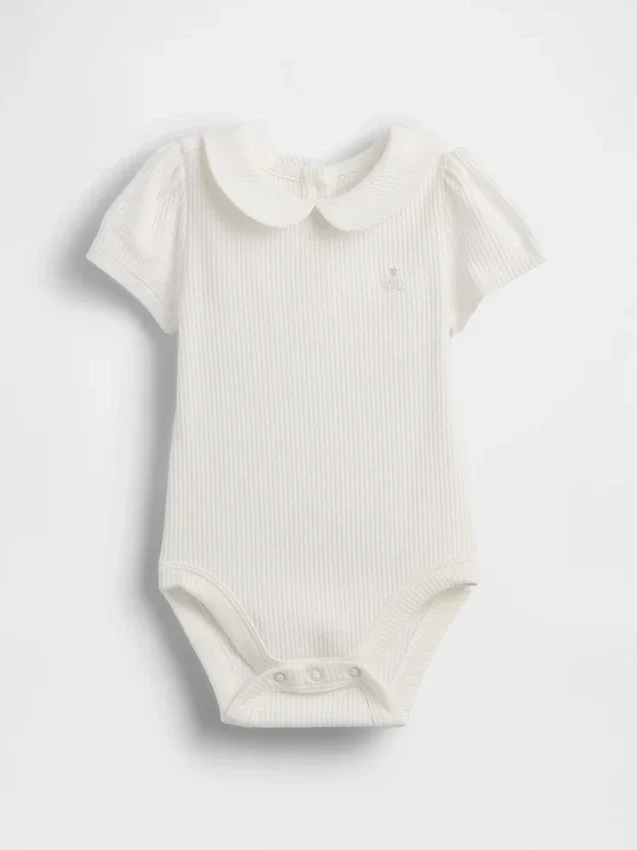 Body « Baby First Favorites » à col Claudine en maille finement côtelée