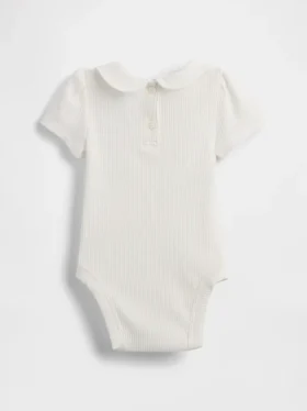Body « Baby First Favorites » à col Claudine en maille finement côtelée
